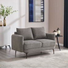 SOFIA MODERN SCANDI STYLE FABRIC LIVING ROOM 2 SEATER SOFA MOCHA
