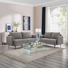 SOFIA MODERN SCANDI STYLE FABRIC LIVING ROOM 2+3 SEATER SOFA SET MOCHA