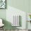 (White, 600x384mm) Modern Curved Panel 2 Column Radiator 1