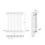 (White, 600x624mm) Modern Curved Panel 2 Column Radiator 5