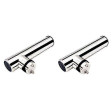 (As show, One size) 2 Pack 316 Stainless Steel Boat Fishing Rod Holder Brackets for Rails 18-26mm Sail Boat Parts