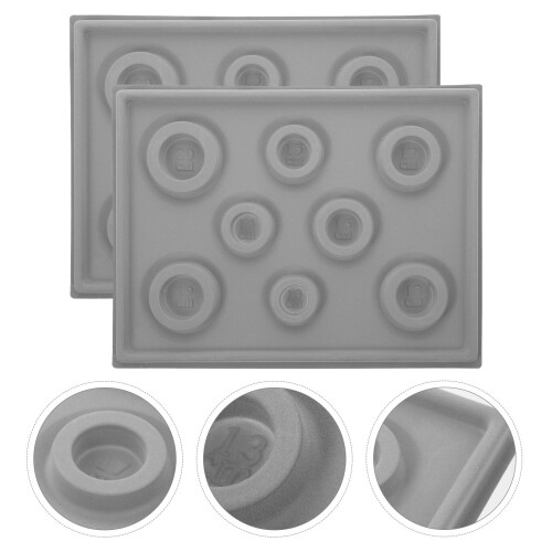 2Pièces Plateau Design Perles Fixe Gris Pour Fabrication Bracelets 2