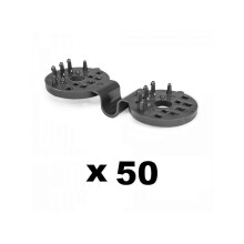 (As show, One size) Set of 50 gray fixing clips for privacy screens