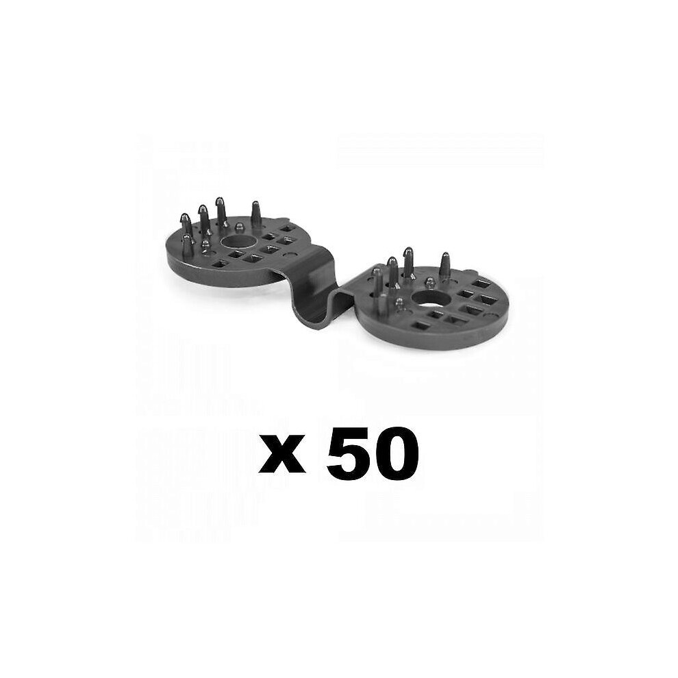 Kikidex (As Show, One Size) Set Of 50 Fixing Clips For Privacy Screens Gray