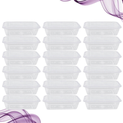 50Pcs Transparent Förvaringslåda 500 Ml Engångs Matförpackning 2