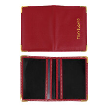 1Stk Mehrfachfach PU Kartenhalter Banktasche Dunkelrot Sleeve