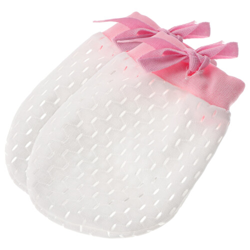 1 pair newborn no scratch mittens, soft hand protection for infants