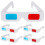 100Pcs 3D-Pappglasögon Universal Anaglyph 3D-Filmsglasögon 1