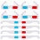 100Pcs 3D-Pappglasögon Universal Anaglyph 3D-Filmsglasögon 8