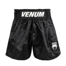 (Medium) Venum Classic Evo Muay Thai Shorts - Black/White