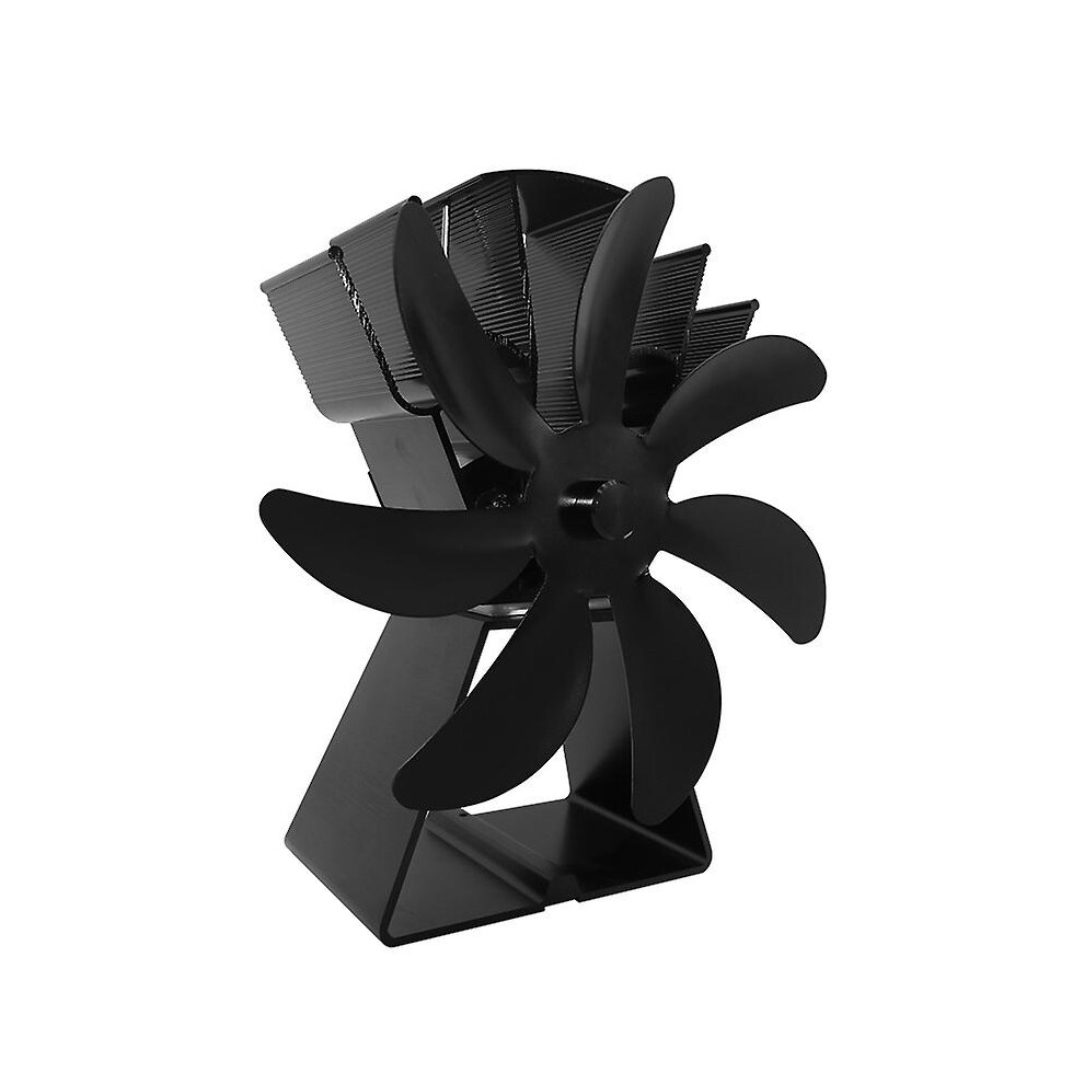 Kikidex (As Show, One Size) Fireplace Fan, Wood Thermal Fan, Quiet Design, Suitable For Household Ecological Heat Circulation-7 Blades