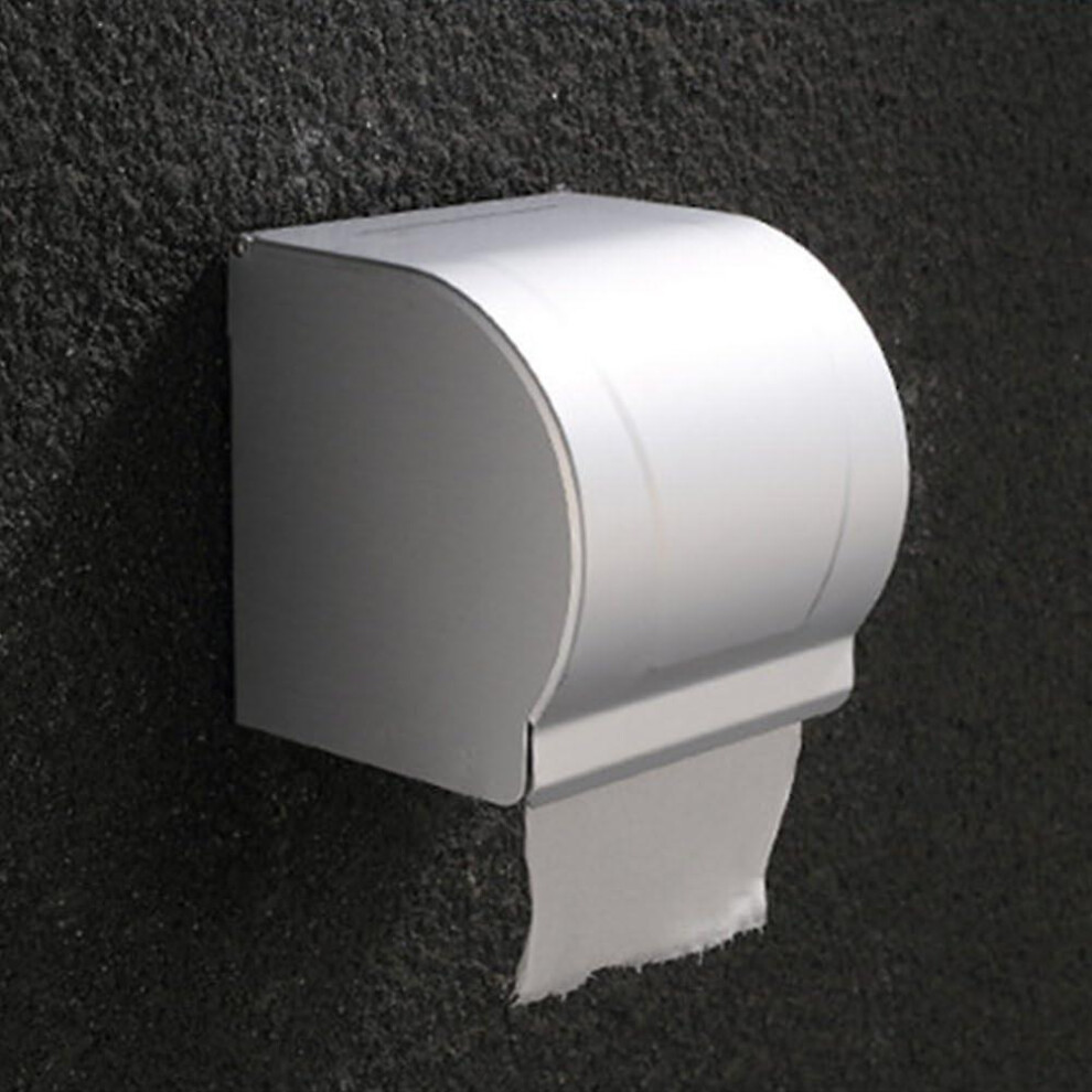 Kikidex (As Show, One Size) Toilet Paper Roll Holder, Aluminum Toilet Paper Tissue Rack Wall Mount Dustproof Dustproof For Home Hotel