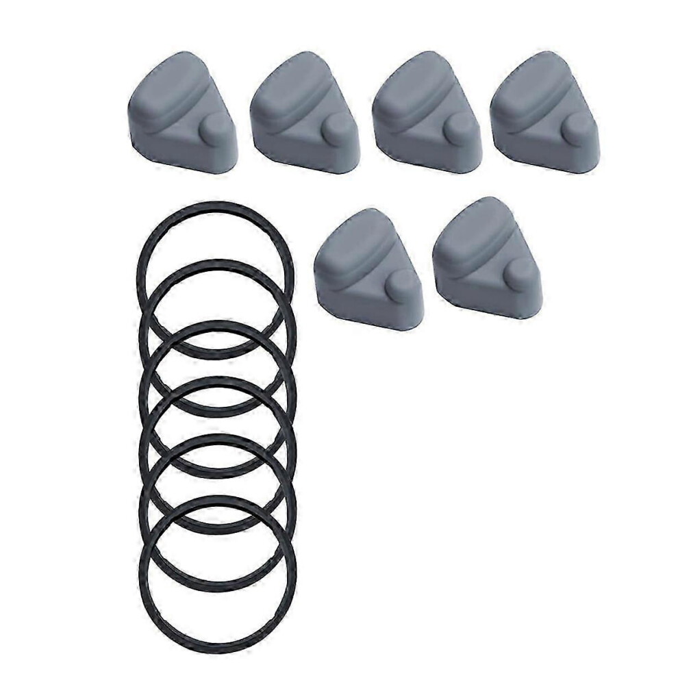 Kikidex (As Show, One Size) Silicone Stopper And Gasket, For Stanley Quick Flip Go Black & Gray_a