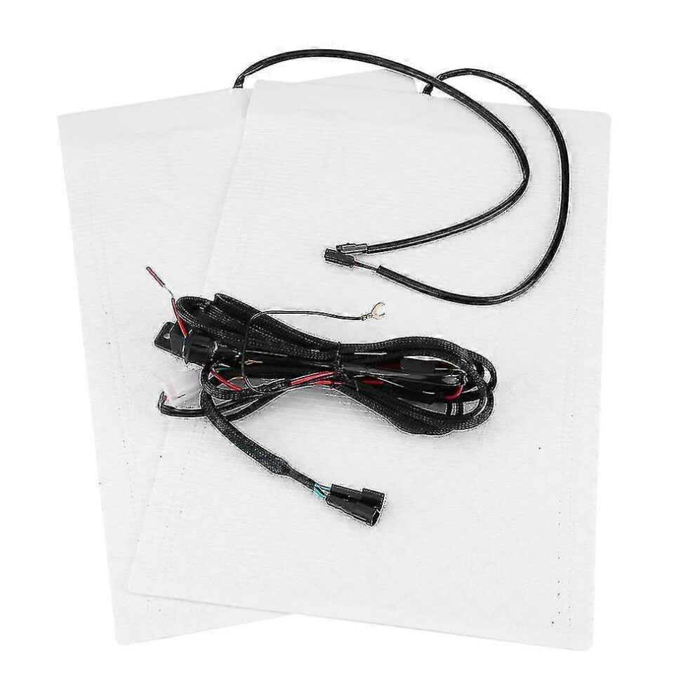 Kikidex (As Show, One Size) Car Heated Seat, Seat Heater, Seat Heater Pads, Heated Seat Kit, Carbon Fiber Seat Heater, Universal Heated Seat