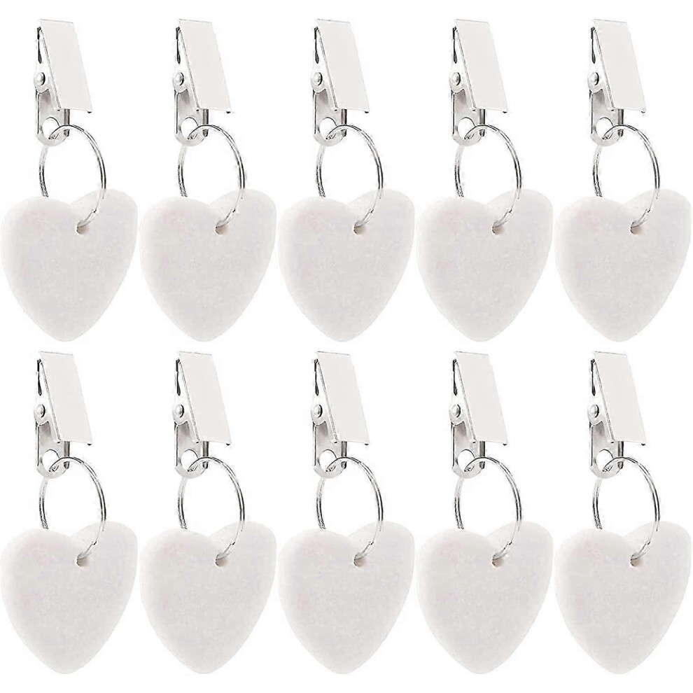 10 Pack Natural Stone Tablecloth Weights Weatherproof with Clip for Garden, Picnic, Party, Kitchen and Restaurant