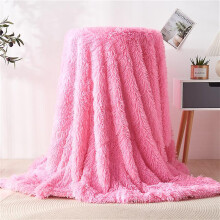 (As show, One size) Pink Plush Blanket for Sofa and Bed, Super Soft Shag, Thick, Stylish, Cozy and Fluffy, 160x200cm