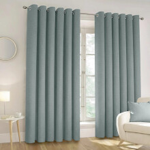 (90" X 90", SAGE GREEN) 100% Blackout Linen Curtains Thermal Insulated Curtain Pair with Tiebacks