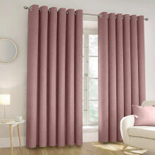 (90" X 90", BLUSH) 100% Blackout Linen Curtains Thermal Insulated Curtain Pair with Tiebacks