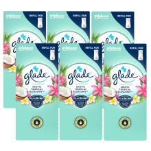 6 X Glade Touch n Fresh Refill Exotic Tropical Blossom 10ml