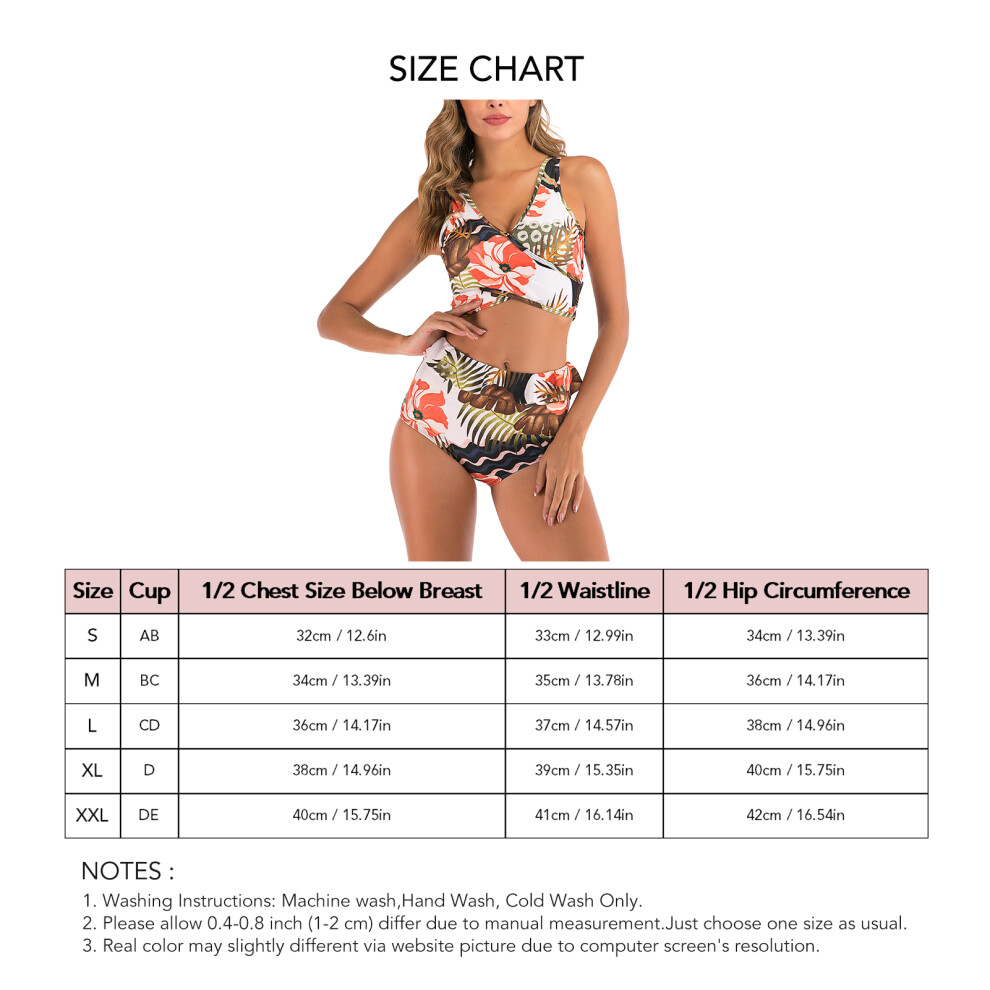 Women's Brown Rimless High Waisted Ruffle Swimsuit S-XL, Breathable & Stretchy-image-OPC-PMHJ9QT-NEW