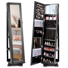 3-in-1 Jewelry Cabinet 360Swivel Mirrored Jewellery Armoire