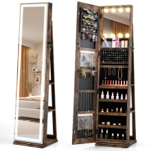 360° Swivel Jewellery Cabinet Freestanding Jewelry Storage Organizer