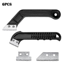 2 Pcs Manual Tile Grout Scraper, Ceramic Wall Tile Grout Cleaning Tool (with 2 Blades)