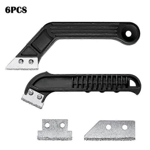 2 Pcs Manual Tile Grout Scraper, Ceramic Wall Tile Grout Cleaning Tool (with 2 Blades)