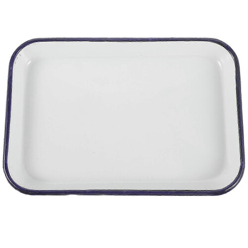 Rectangular enamel baking dish for home, multifunctional roasting pan for kitchen