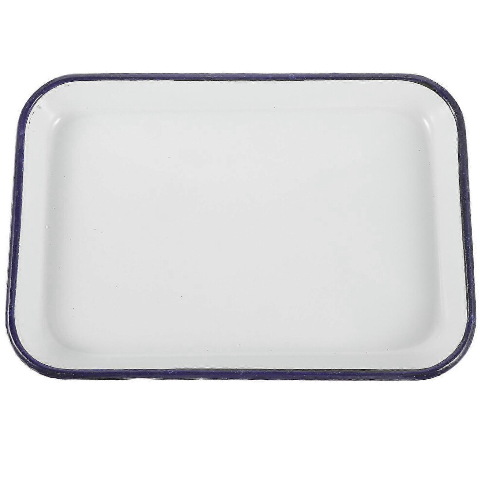 Rectangular enamel baking dish for home, multifunctional roasting pan for kitchen