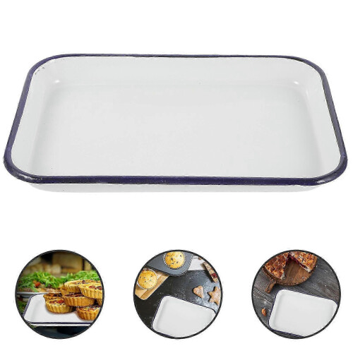 Rectangular enamel baking dish for home, multifunctional roasting pan for kitchen 1