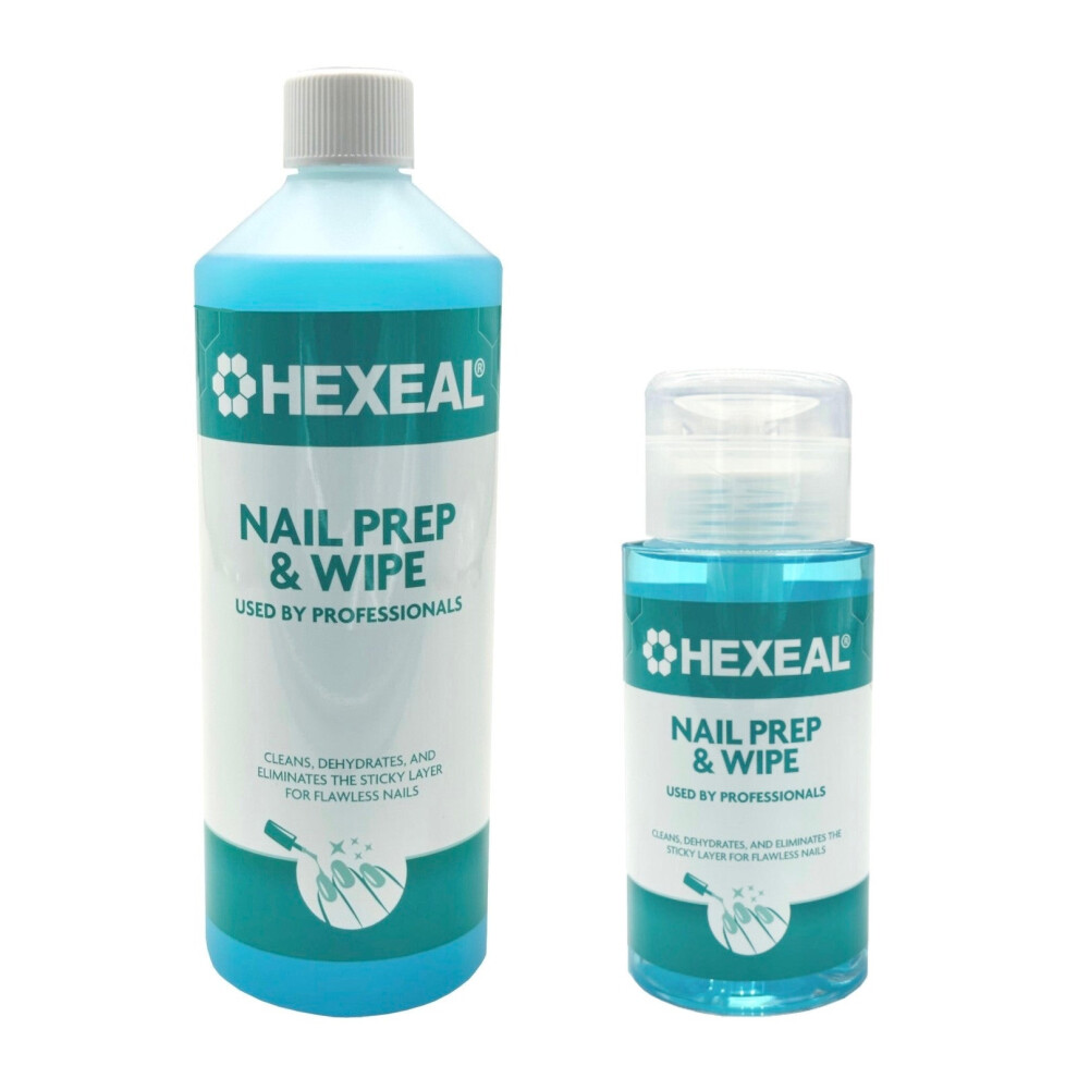 Hexeal Nail Prep & Wipe 1L & 200Ml Â Cleans & Preps For Gel And Acrylic Nails