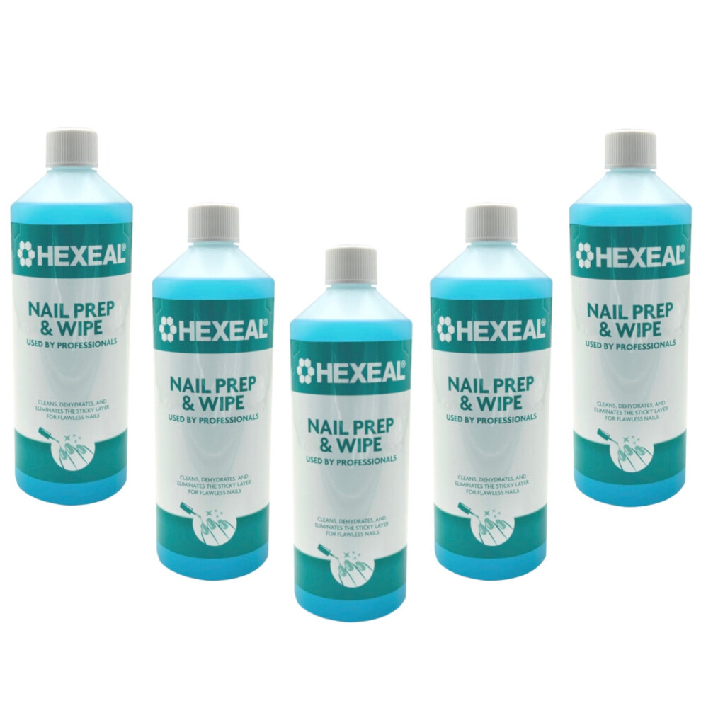 Hexeal Nail Prep & Wipe 5 X 1L Â Cleans & Preps For Gel And Acrylic Nails