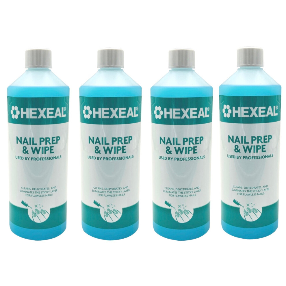 Hexeal Nail Prep & Wipe 4 X 1L Â Cleans & Preps For Gel And Acrylic Nails