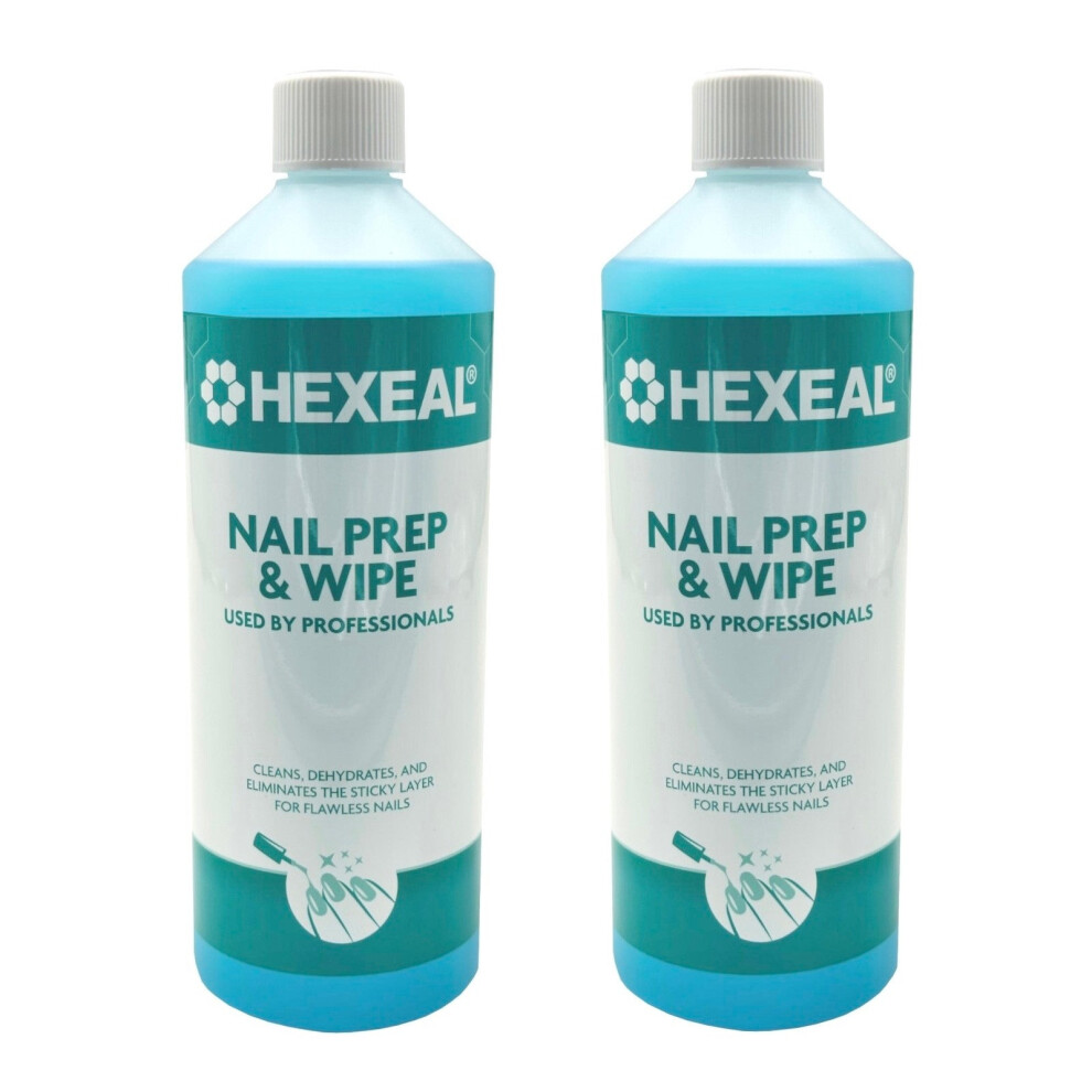 Hexeal Nail Prep & Wipe 2 X 1L Â Cleans & Preps For Gel And Acrylic Nails