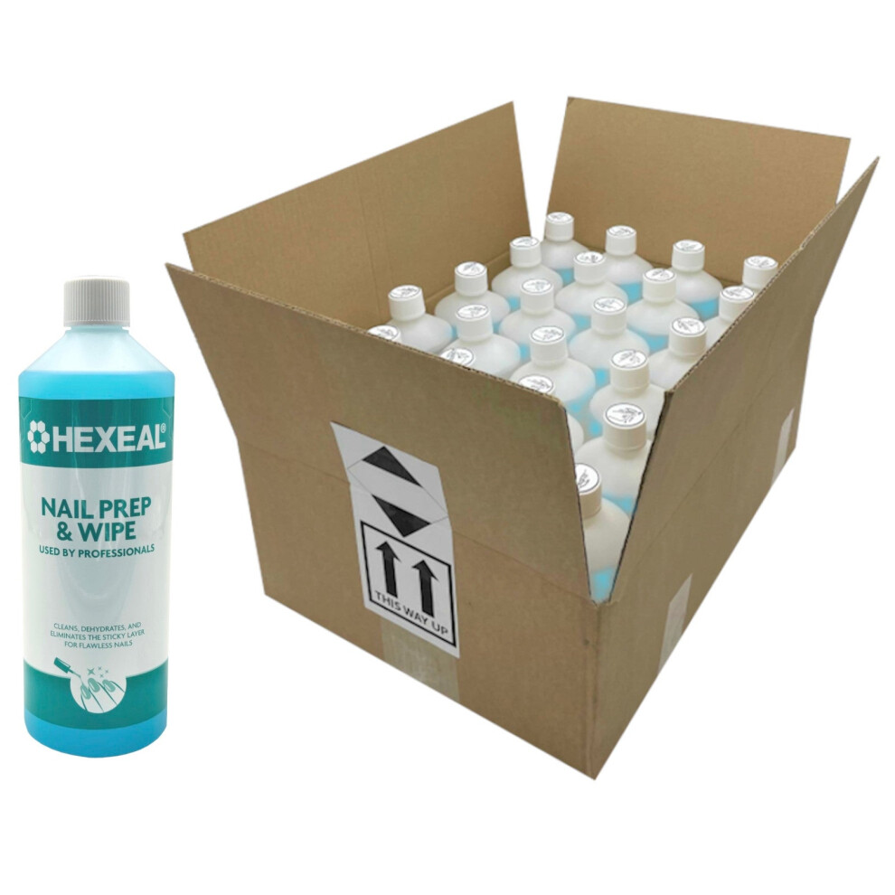 Hexeal Nail Prep & Wipe 25 X 1L Â Cleans & Preps For Gel And Acrylic Nails