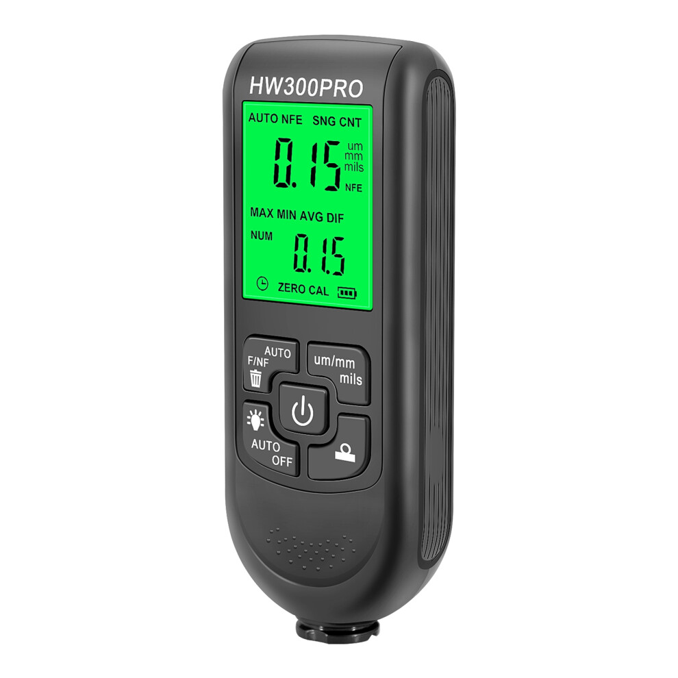 Car Paint Coating Thickness Gauge 0-2000Um, Abs, & Black/White 8751356623284