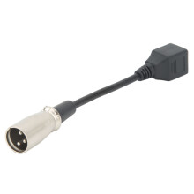 XLR 3-Pin auf RJ45 weiblich Adapterkabel 15 cm mit Gummiüberzug