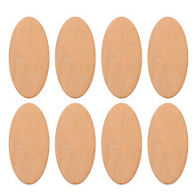 20Pièces Plaques Ovales Bois Kaki Lisses Pour Accessoires Scrapbooking