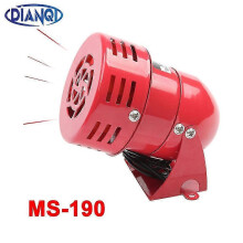 (As show, AC 220V) AC110V 220V DC MS-190 Automotive Air Raid Siren Horn Car Truck Motor Driven Alarm Red Universal Car Horn for Pickup Truck