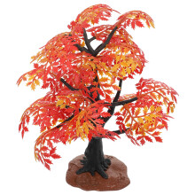 1Klein Rood Maple Tree Ornament Voor Tuinscène En Bureaustuk