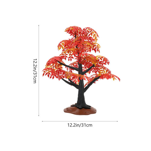 1Klein Rood Maple Tree Ornament Voor Tuinscène En Bureaustuk 1