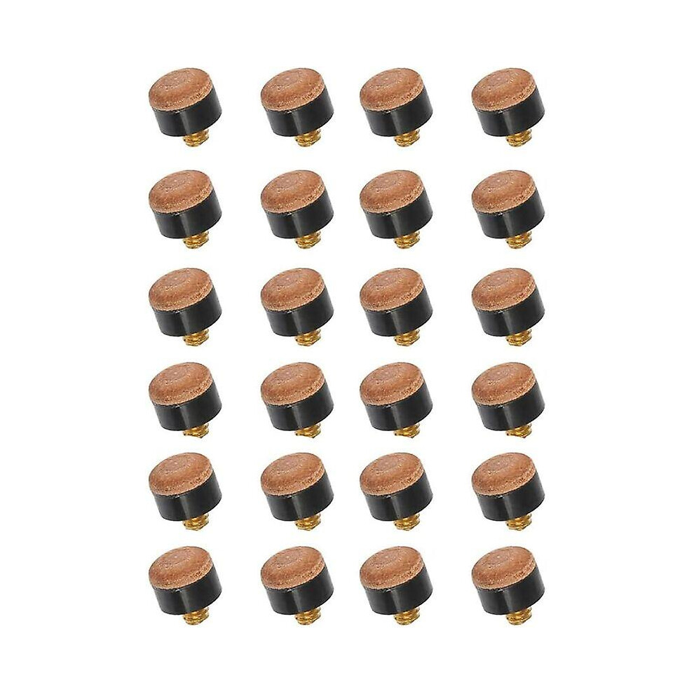 Kikidex (As Show, One Size) Billiard Cue Tips, 10Mm Screw-In Tips For Billiards, Cue Tips For Snooker Brown