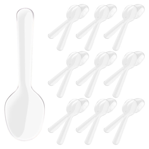 200 Pcs Plastskedar Engångs För Gele Glass Dessert