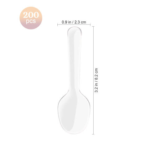 200 Pcs Plastskedar Engångs För Gele Glass Dessert 1
