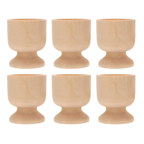 6Pcs Äggmuggar Vinmuggformade Äggställar Påsk Heminredning 1