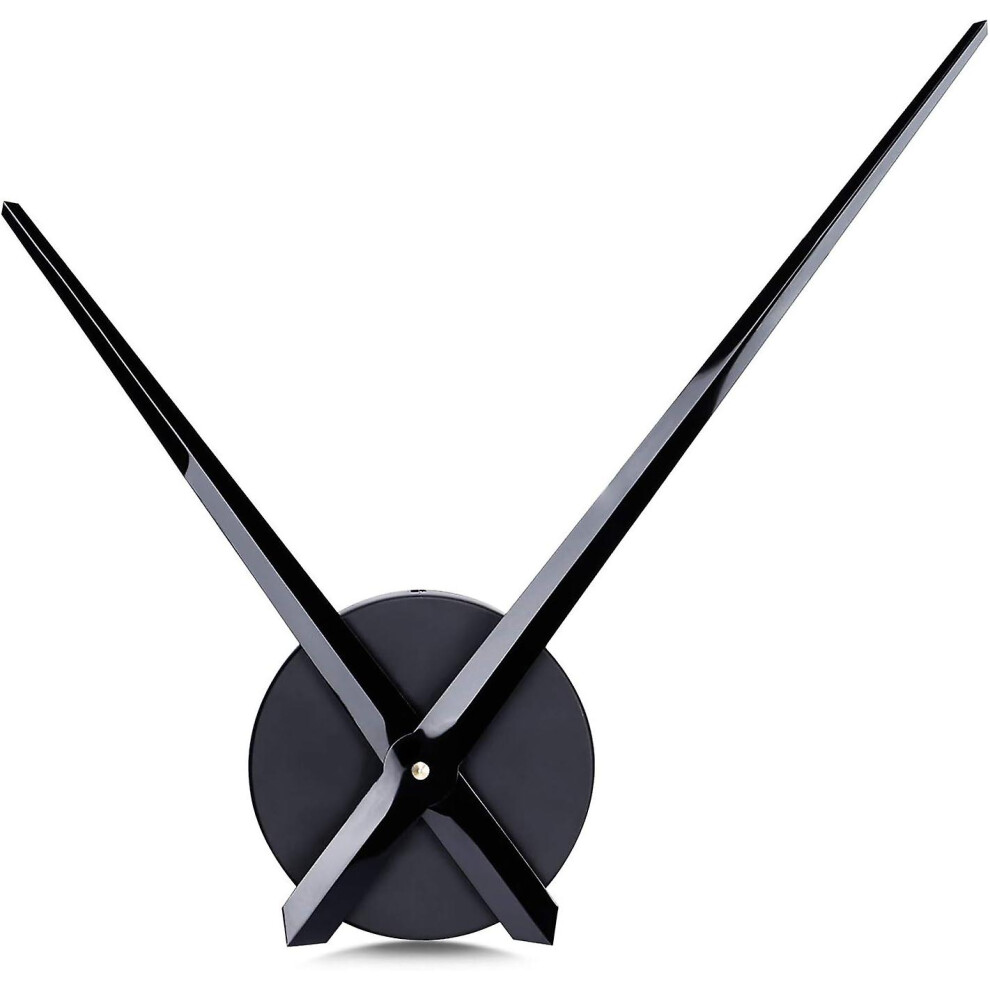 Kikidex (As Show, One Size) Large Wall Clock Hands 31.5Cm Simple Black Without Number Diy Frameless Clock Movement Mechanism With Long Hands