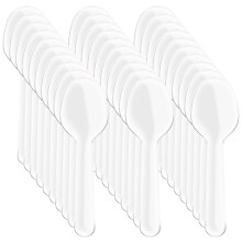 200Pcs Engångsskedar Av Plast För Dessert, Glass Te