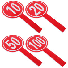 4St Små Röda PVC Poängtavlor För Tävling Och Omröstning