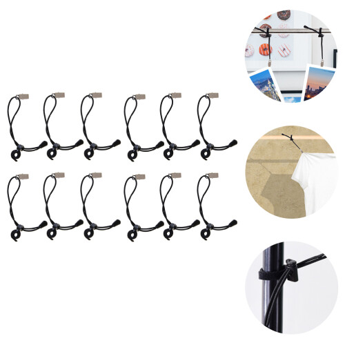 12 Pcs Multifunktionella Klädnypor Elastiska Fasta 2